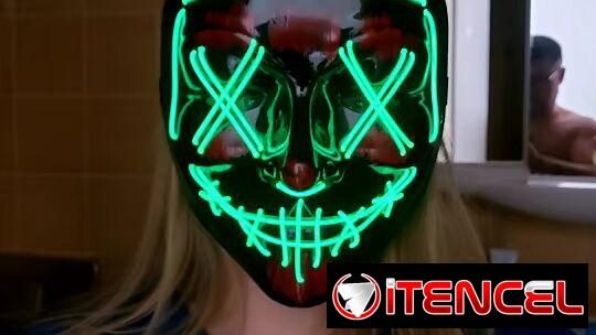 MASCARAS CON LUCES NEON NUEVA . HALLOWEEN, PURGA