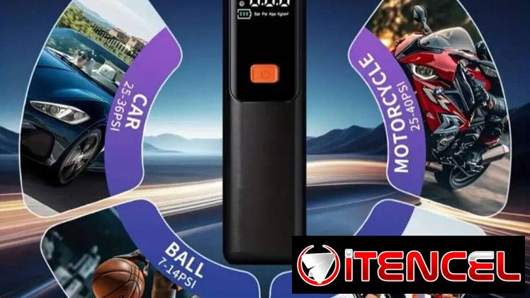 Bomba de Aire para Neumáticos, Inflador Portátil adecuado para Bicicletas, Motocicletas y Diversos Balones, Compresor co