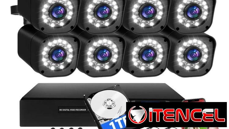 Kit 8 camaras de video Vigilancia ZUSZOX 1 Tera con todos sus accesorios