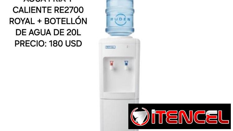 DISPENSADOR DE AGUA FRÍA Y CALIENTE RE2700 ROYAL + BOTELLÓN DE AGUA DE 20L Precio: 180 USD