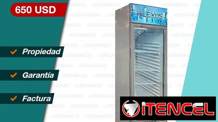 Nevera Exhibidora Vertical De 13,7 Pies MILEXUS. Producto con factura y garantía que usted estrena