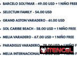 Reservas para hoteles en Vardero y Habana