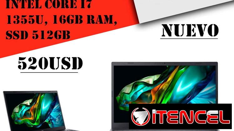 Laptop Acer Aspire 5 15 A515-58M-7570, Intel Core i7 1355U, 16GB RAM, SSD 512GB “Nuevo Sellado”