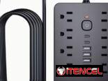 Extencion de un 1,5M  +Protector de Voltage 17 en 1 , Nuevo en 22$