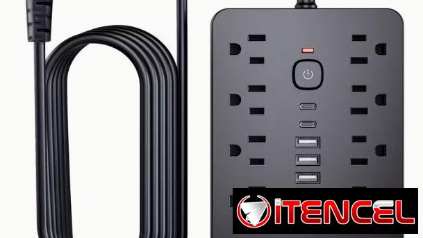 Extencion de un 1,5M  +Protector de Voltage 17 en 1 , Nuevo en 22$
