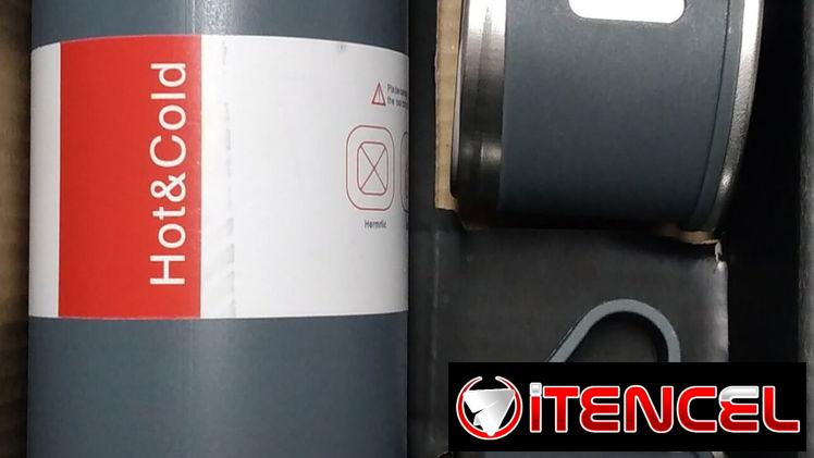 Termo metálico con tres tazas