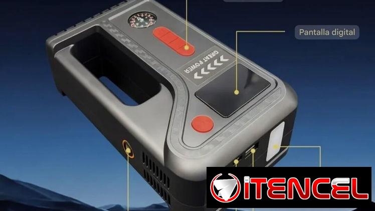 Cargador/Arrancador de Batería, inflador de neumáticos 15000A