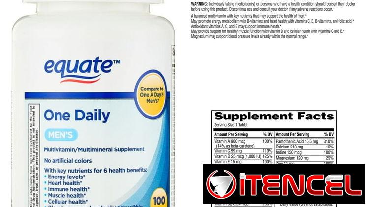 Multivitaminas equate para hombres mujeres y adultos mayores de 50 años