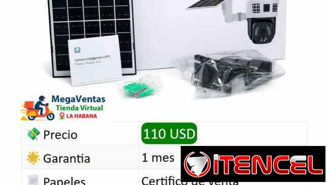 Cámara de seguridad con paneles Solares