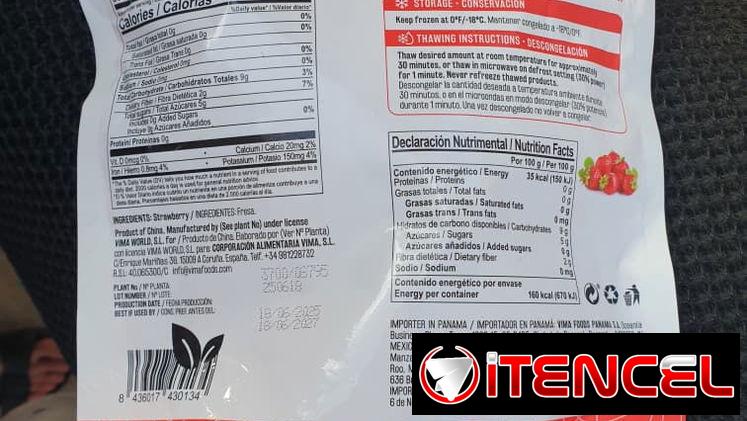 🍓Fresas🍓 🧊CONGELADAS🧊 ⚖450g⚖ ✅VIMA✅