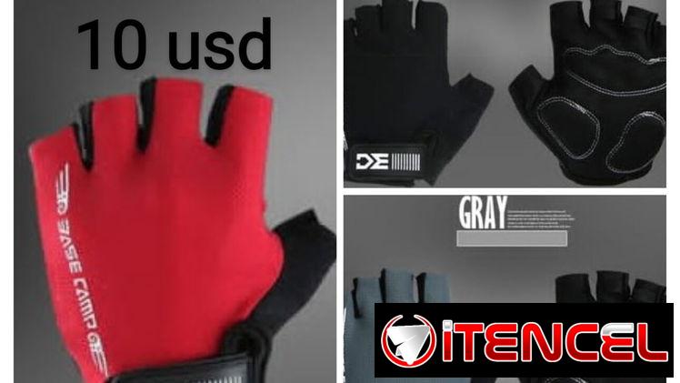 Guantillas para Moto y bicicleta. Colores rojo y gris
