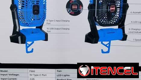 Ventiladores recargables con mas de 6h de duracion
