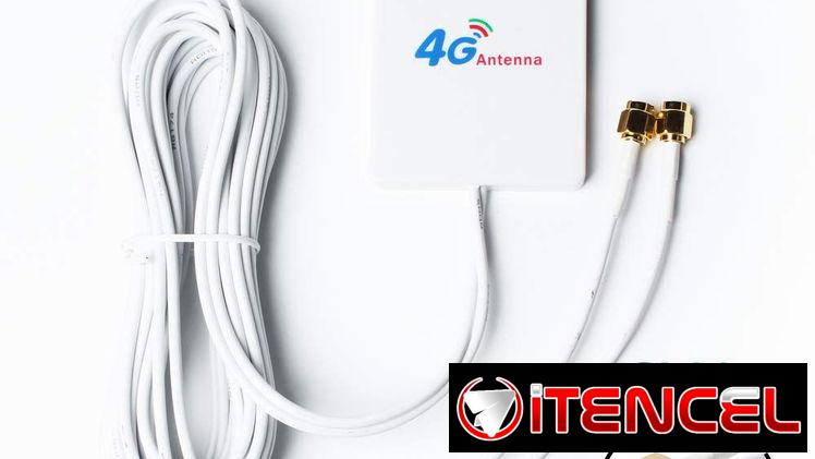Antena 4G LTE para exteriores 3 metros de cable 2 conectores SMA macho
