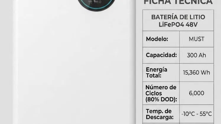 🔋 Batería MUST 15K – LP16-48300