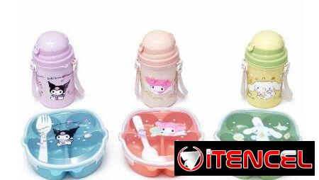 LONCHERA INFANTIL CON COMPARTIMENTOS +BOTELLA CON SORBETE