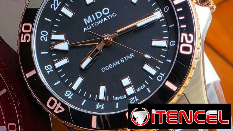 🇨🇭  ¡ estreno ! 🇨🇭 mido ocean star gmt automático swiss made plateado con detalles dorado