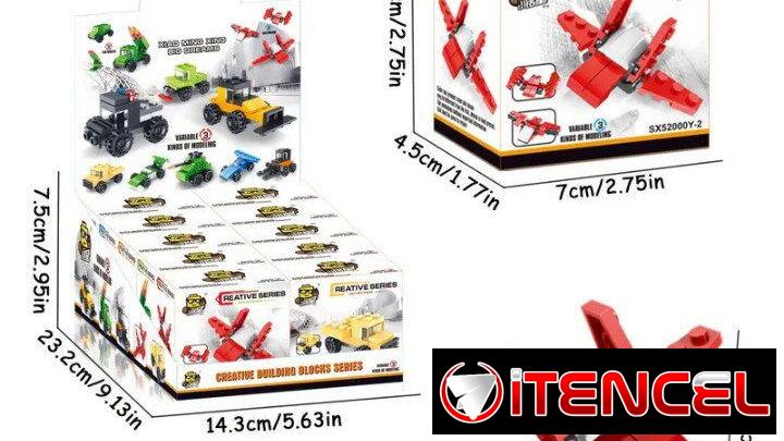 Set de 10 juegos de montaje temáticos de vehículos | videojuegoshabana.com