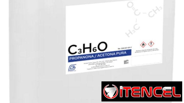 Acetona pura 100%original importada 1 litro 1500cup