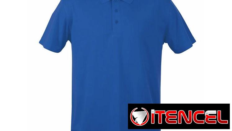 Pulóver de cuello azul / Pulóver azul / Pulóver polo