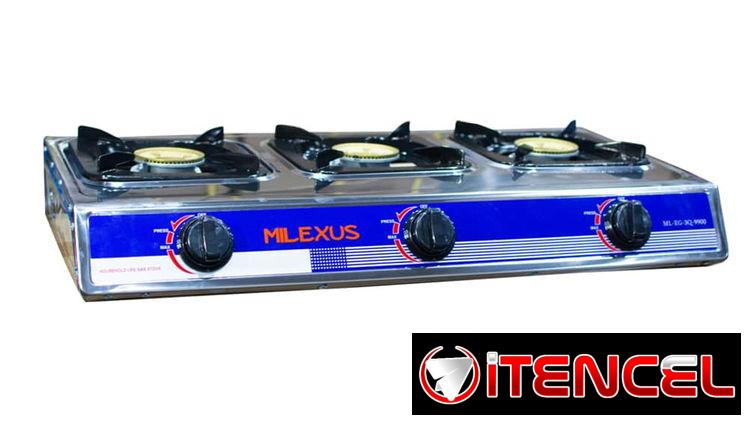 Cocinas de gas para meseta de 3 y 2 quemadores con magneto marca Milexus