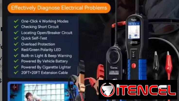 Probador de corriente  VDIAGTOOL-Herramienta para diagnostico eléctrico en autos-Nuevo
