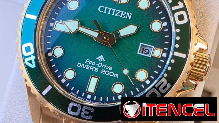 BN0262-59W citizen eco drive promaster de buceo tono dorado con un rendimiento técnico robusto * cristal zafiro *
