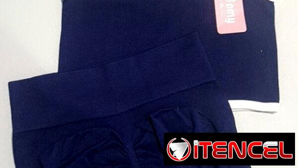 Conjunto Deportivo Acanalado de Top Corto y Shorts