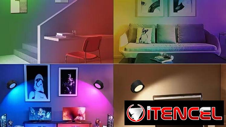 💡 Set de 2 Lámparas LED de Pared RGBW – Recargables e Inalámbricas