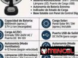 Ventiladores recargables MARWA con panel solar
