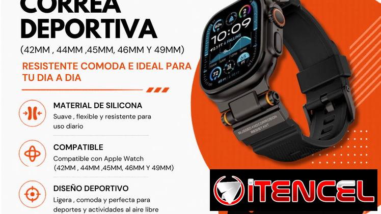 Correa Deportiva para Apple Watch | Banda de Silicona Compatible 42mm a 49mm en La Habana
