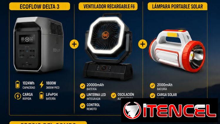 **🌞 ¡LLEGA EL COMBO “ENERGÍA TOTAL” DE ECOFLOW! 🌞** *Solución portátil, limpia y potente para tu hogar.