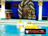 Decoraciones especiales de fiestas en piscinas