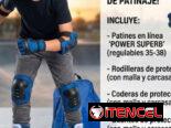Patines con su equipo completo