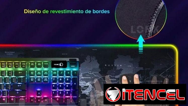 Mousepad/ Alfombrilla XXL bordes RGB para juegos .  20 USD