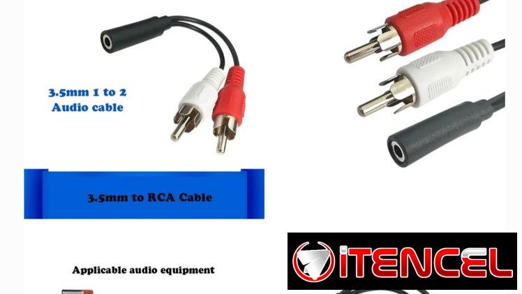 Adaptador de Audio RCA a minijack 3.5mm hembra