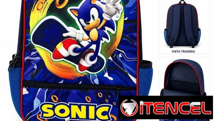 Mochila de sonic y bloque de legos