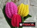 Ramos de flores tejidas
