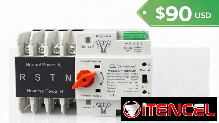 SWITCH DE ENCENDIDO AUTOMÁTICO 4 VÍAS – 100A Q7-LUMINA
