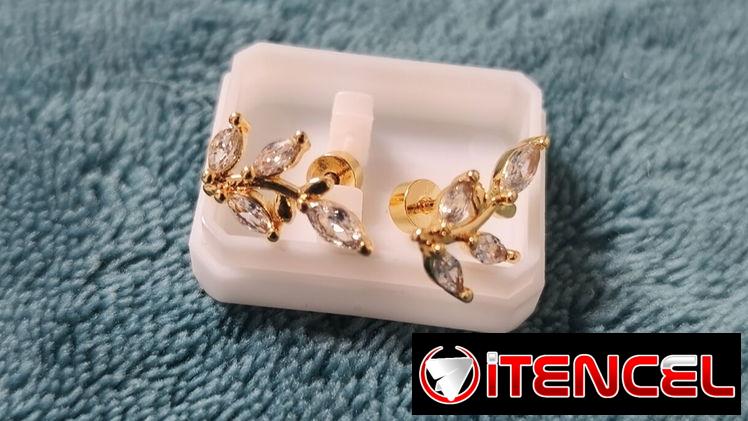Aretes laminados en oro