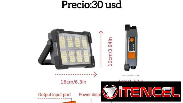 Lámpara recargable con panel solar