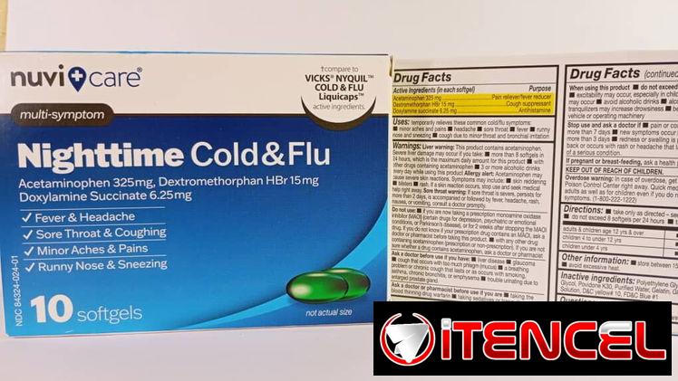 Acetaminofen con Dextrometorfano Cold and flu