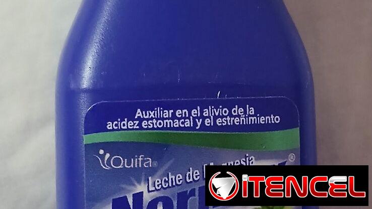 Leche de magnesio frasco de 60ml, Normex ideal en el tratamiento de la acidez estomacal y el estreñimiento,