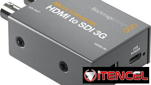 Convertidor Blackmagic HDMI a SDI 3G | CONVCMIC/HS03G/WPSU | 1080p60, Tally, Cable Largo