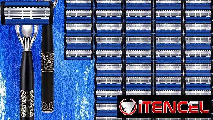 Maquina de afeitar con 36 repuestos. accesorio de afeitado indispensable para hombres
