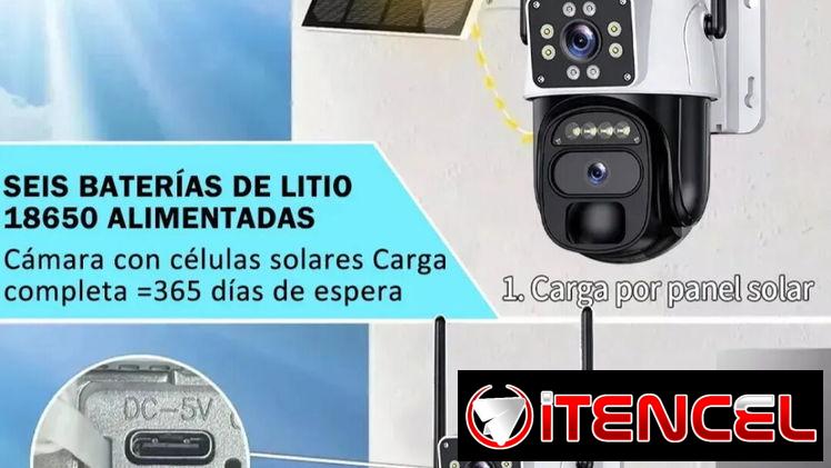 Cámara de vigilancia Solar Wifi 2 lentes a 10Mpx