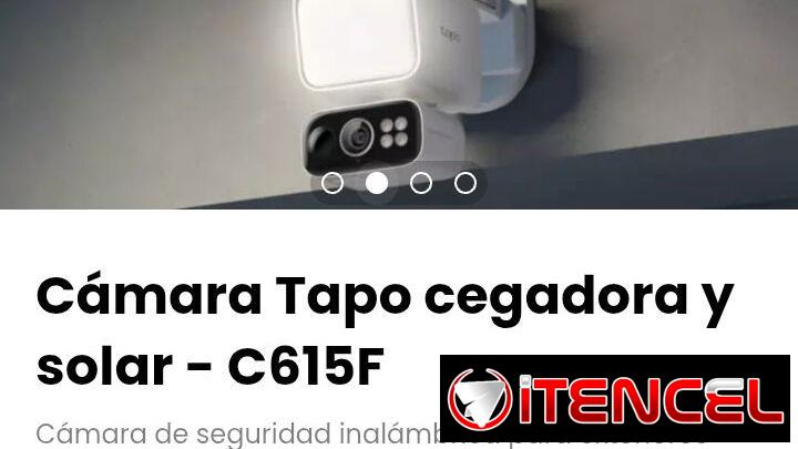 Cámara Tapo cegadora y solar – C615F. Cámara de seguridad inalámbrica para exteriores con panel solar