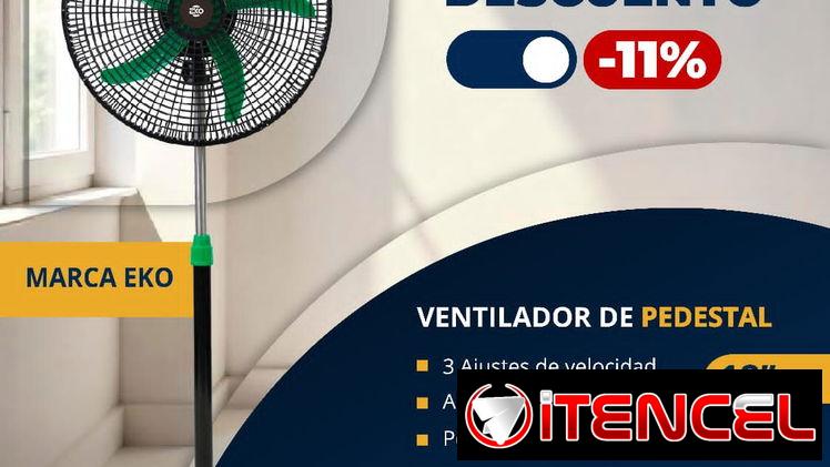 Ventilador de pedestal 18 pulgadas marca eko.