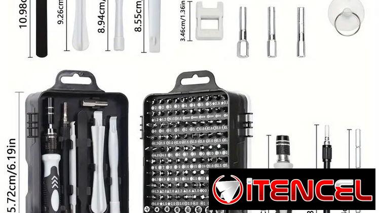 Juego de destornilladores 115 piezas para reparaciones electrónicas