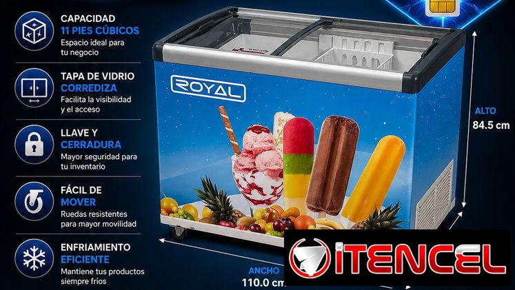 Heladera Royal de 11 Pies Modelo RFH110V ,Diseñado exclusivamente para su negocio + 8GB de dato Moviles