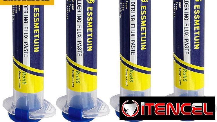 Flux para Soldadura ESSMETUIN – Pasta para Soldar No Clean con Jeringa y Puntas